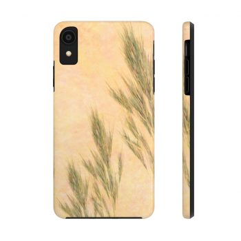 Case Mate Tough Cell Phone Cover Wheat Field Green Beige Landscape Nature Art Print Old Antique Vintage