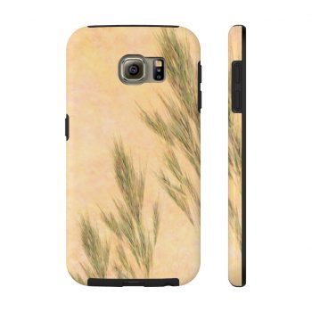 Case Mate Tough Cell Phone Cover Wheat Field Green Beige Landscape Nature Art Print Old Antique Vintage