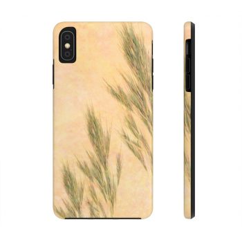 Case Mate Tough Cell Phone Cover Wheat Field Green Beige Landscape Nature Art Print Old Antique Vintage