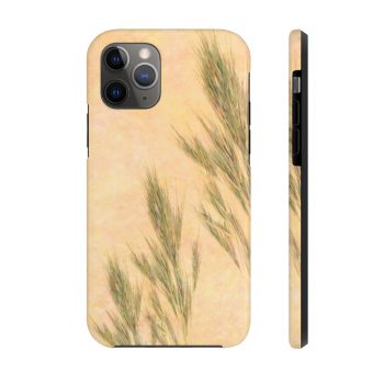 Case Mate Tough Cell Phone Cover Wheat Field Green Beige Landscape Nature Art Print Old Antique Vintage