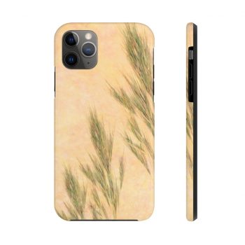 Case Mate Tough Cell Phone Cover Wheat Field Green Beige Landscape Nature Art Print Old Antique Vintage