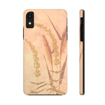 Case Mate Tough Cell Phone Cover Wheat Field Wheat Field Print Coral Beige Landscape Nature Art Print Old Antique Vintage