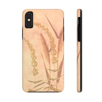 Case Mate Tough Cell Phone Cover Wheat Field Wheat Field Print Coral Beige Landscape Nature Art Print Old Antique Vintage