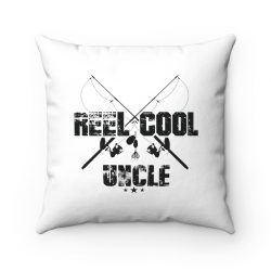 Copy of Spun Polyester Square Throw Pillow - Fishing - Reel Cool Uncle