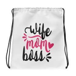Drawstring Bag - Wife Mom Boss