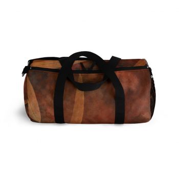 Duffel Bag Dark Brown Leaves Leaf Prints Beige Tan Nature Art Print Old Antique Vintage