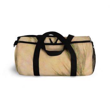 Duffel Bag Wheat Field Green Beige Landscape Nature Art Print Old Antique Vintage