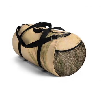 Duffel Bag Wheat Field Green Beige Landscape Nature Art Print Old Antique Vintage