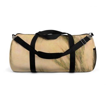 Duffel Bag Wheat Field Green Beige Landscape Nature Art Print Old Antique Vintage