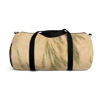 Duffel Bag Wheat Field Green Beige Landscape Nature Art Print Old Antique Vintage