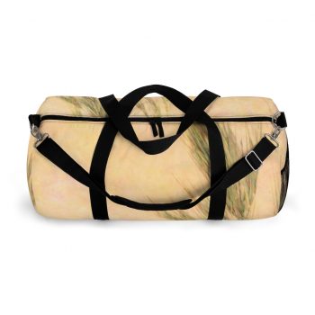 Duffel Bag Wheat Field Green Beige Landscape Nature Art Print Old Antique Vintage