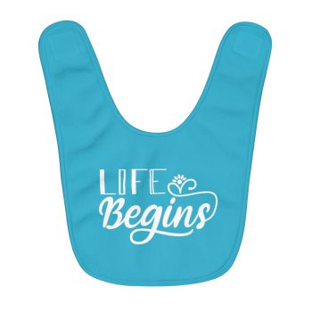 Fleece Baby Bib Blue - Life Begins