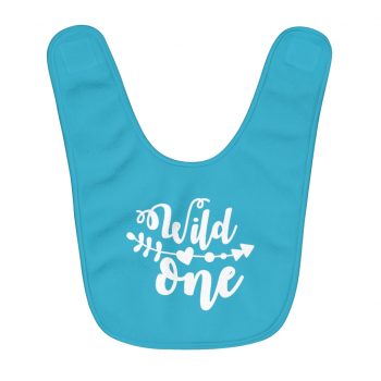 Fleece Baby Bib Blue - Wild One