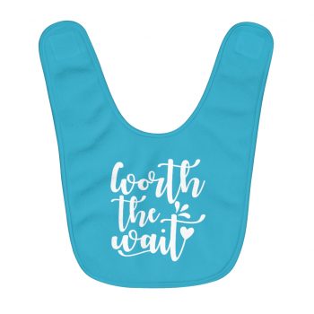 Fleece Baby Bib Blue - Worth the Wait