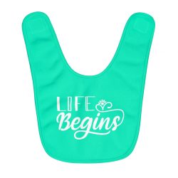 Fleece Baby Bib Green - Life Begins