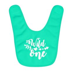 Fleece Baby Bib Green - Wild One