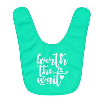 Fleece Baby Bib Green - Worth the Wait