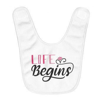 Fleece Baby Bib - Life Begins