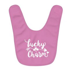 Fleece Baby Bib Pink - Lucky Charm