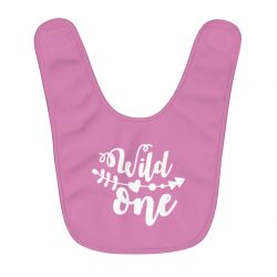 Fleece Baby Bib Pink - Wild One