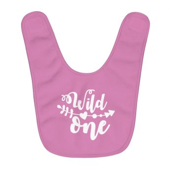 Fleece Baby Bib Pink - Wild One