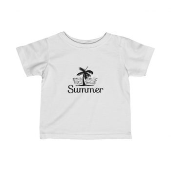 Infant Fine Jersey Tee T-Shirt Several Colors -  Summer - Palm Tree