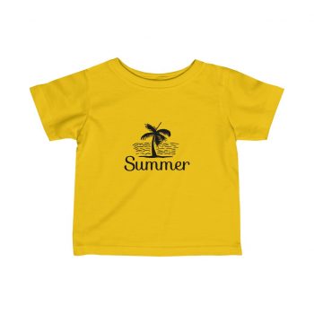 Infant Fine Jersey Tee T-Shirt Several Colors -  Summer - Palm Tree