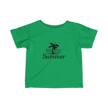 Infant Fine Jersey Tee T-Shirt Several Colors -  Summer - Palm Tree