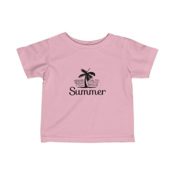 Infant Fine Jersey Tee T-Shirt Several Colors -  Summer - Palm Tree