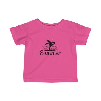 Infant Fine Jersey Tee T-Shirt Several Colors -  Summer - Palm Tree