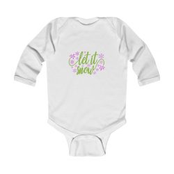 Infant Long Sleeve Body Suit Baby Onesie - Let it Snow