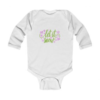 Infant Long Sleeve Body Suit Baby Onesie - Let it Snow