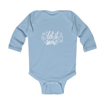 Infant Long Sleeve Body Suit Baby Onesie Several Colors - Let it Snow