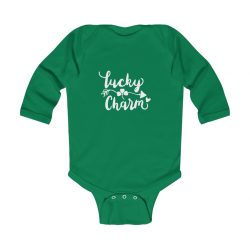 Infant Long Sleeve Body Suit Baby Onesie Several Colors - Lucky Charm