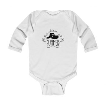 Infant Long Sleeve Body Suit Baby Onesie Several Colors - Welcome Summer Sun Hat