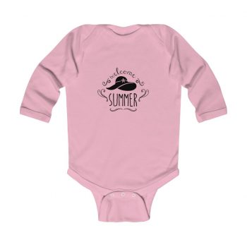 Infant Long Sleeve Body Suit Baby Onesie Several Colors - Welcome Summer Sun Hat