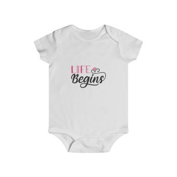 Infant Snap Tee Baby Body Suit Onesie - Life Begins