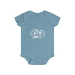 Infant Snap Tee Baby Body Suit Onesie Several Colors - Let it Snow