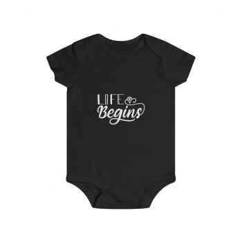 Infant Snap Tee Baby Body Suit Onesie Several Colors - Life Begins