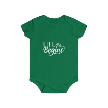 Infant Snap Tee Baby Body Suit Onesie Several Colors - Life Begins