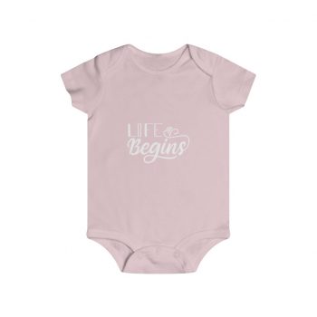 Infant Snap Tee Baby Body Suit Onesie Several Colors - Life Begins