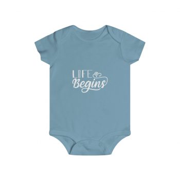 Infant Snap Tee Baby Body Suit Onesie Several Colors - Life Begins