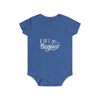 Infant Snap Tee Baby Body Suit Onesie Several Colors - Life Begins