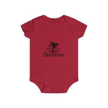 Infant Snap Tee Baby Body Suit Onesie Several Colors - Summer Palm Tree