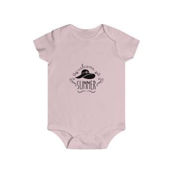 Infant Snap Tee Baby Body Suit Onesie Several Colors - Welcome Summer Sun Hat