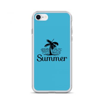 iPhone Phone Case Cover Blue - Summer Palm Tree