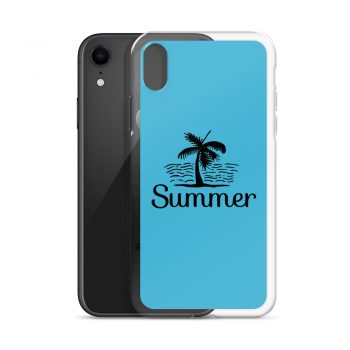 iPhone Phone Case Cover Blue - Summer Palm Tree