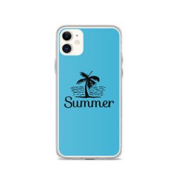 iPhone Phone Case Cover Blue - Summer Palm Tree