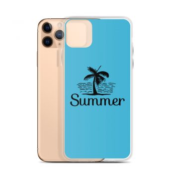 iPhone Phone Case Cover Blue - Summer Palm Tree