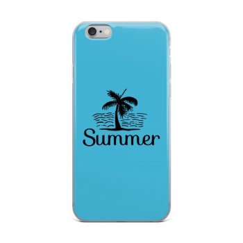 iPhone Phone Case Cover Blue - Summer Palm Tree